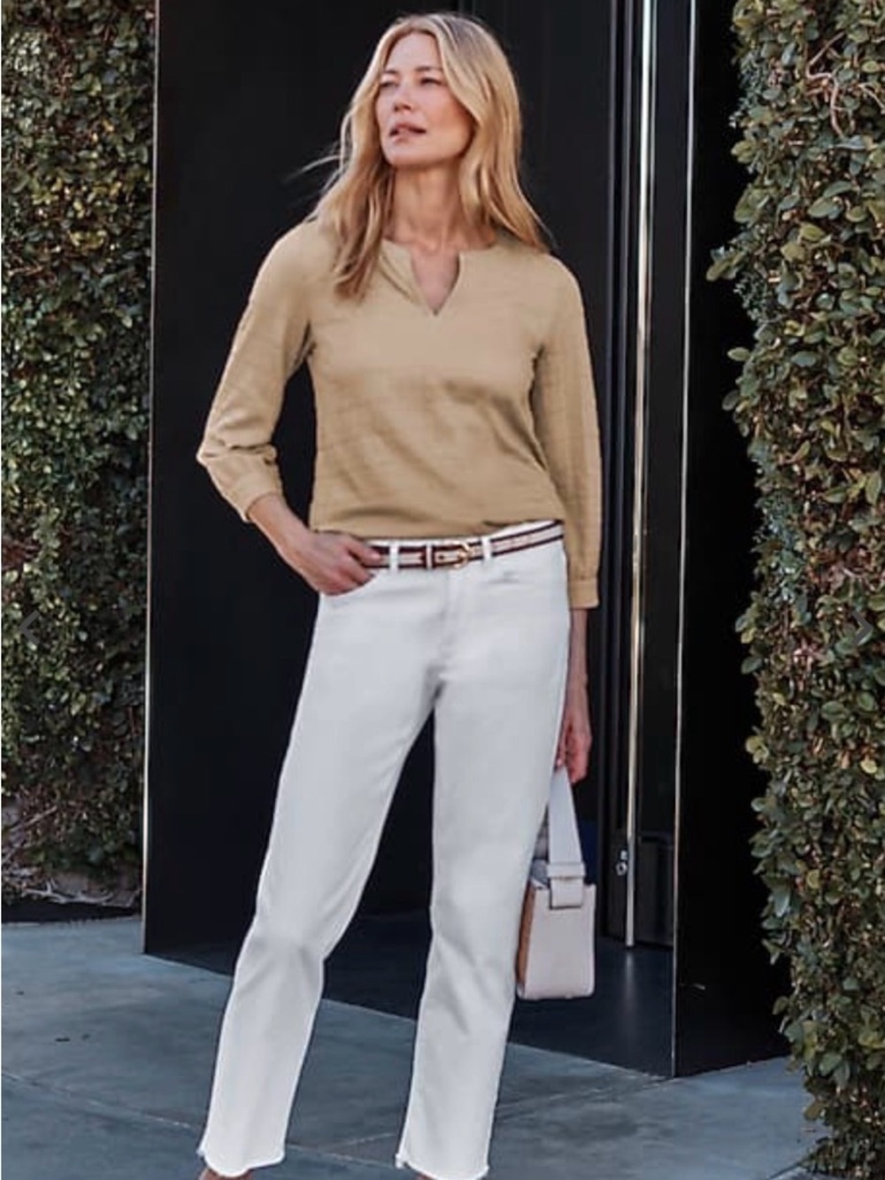 J. Jill White Kick Flare Ankle Jeans Jeans